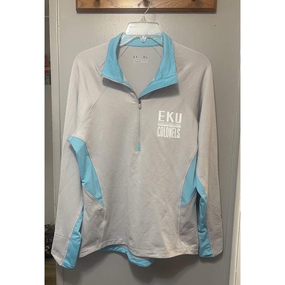Under Armour Semi Fitted EKU 1/4 Zip Pull Over Women's Xl Thumb Slots